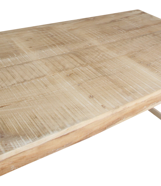 Raw Materials Amsterdam Eettafel | Opklapbaar | Limewash | L165 x B75 x H76 cm