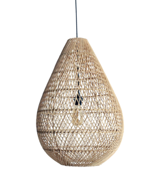 Raw Materials Amsterdam Maze druppel rotan hanglamp naturel -Ø 45x65 cm
