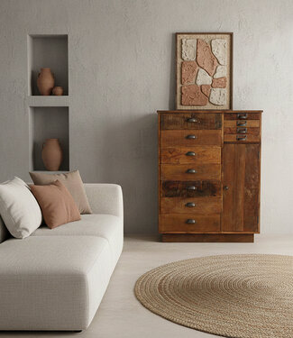 Raw Materials Amsterdam Fabriekdressoir | Met Lades | H120 x B90 x D46 cm