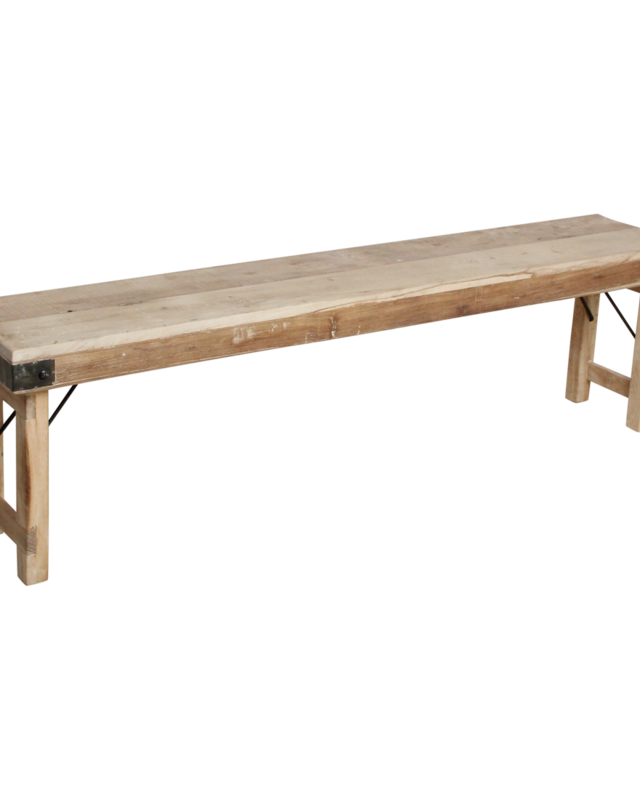 Raw Materials Amsterdam Limewash Opklapbare Eetkamerbank | H45 x B160 x D45 cm