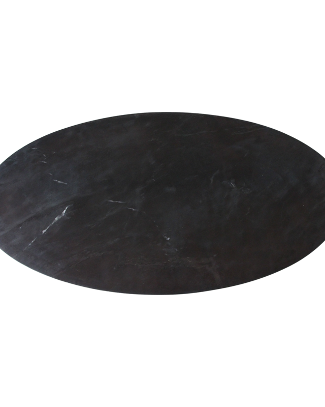 Raw Materials Amsterdam Salontafel | Marmeren | Ovaal | Zwart | L120 x B60 x H38