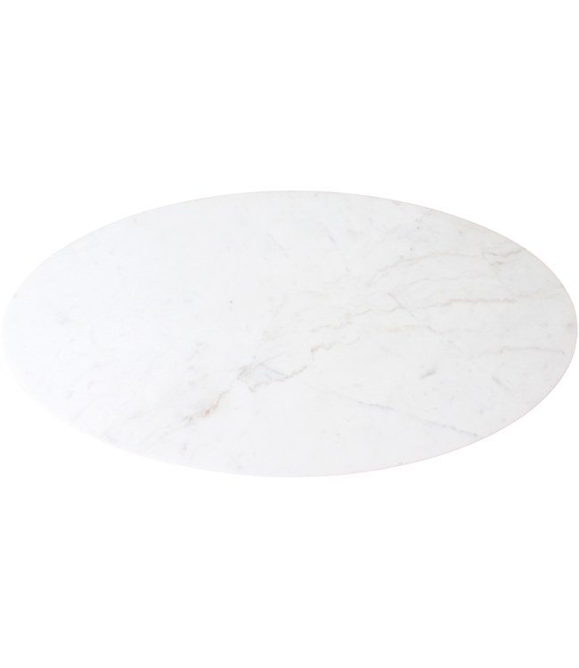 Raw Materials Amsterdam Salontafel Marmer | Ovaal | Wit | L120 x B60  x H38 cm