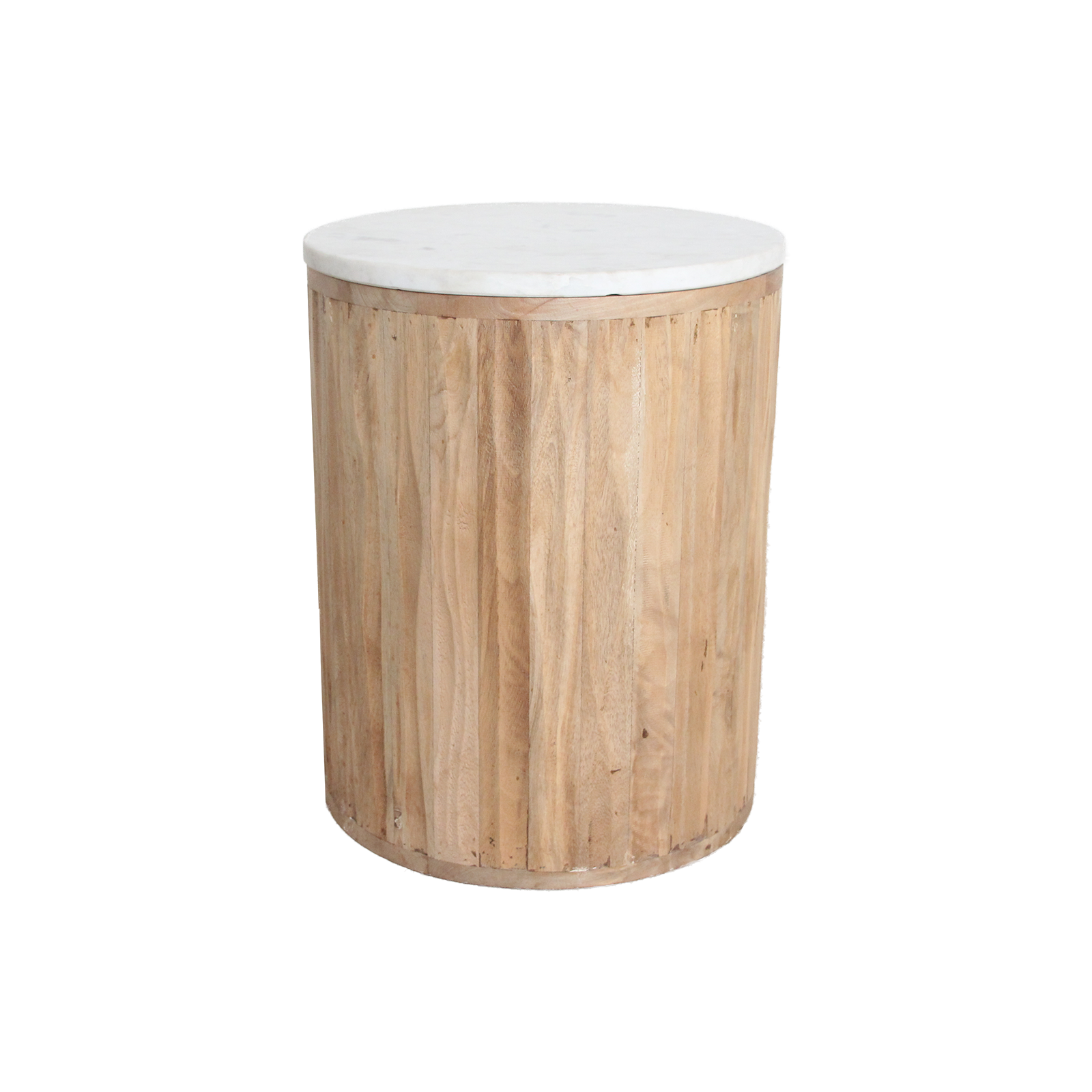 Raw Materials Amsterdam Bijzettafel Malacca | Marmeren | Wit | H50 x D40 cm
