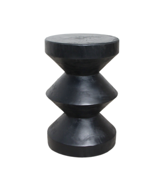 Raw Materials Amsterdam Teakhouten bijzettafel Rizo zwart