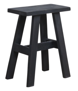 Raw Materials Amsterdam Zwart "bushalte" bankje medium - 45x20x50 cm