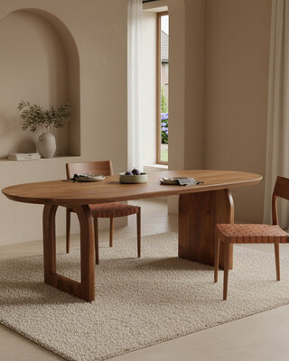 Raw Materials Amsterdam Bullnose Eettafel | Bruin | Mix | H76 x B240 x D90 cm