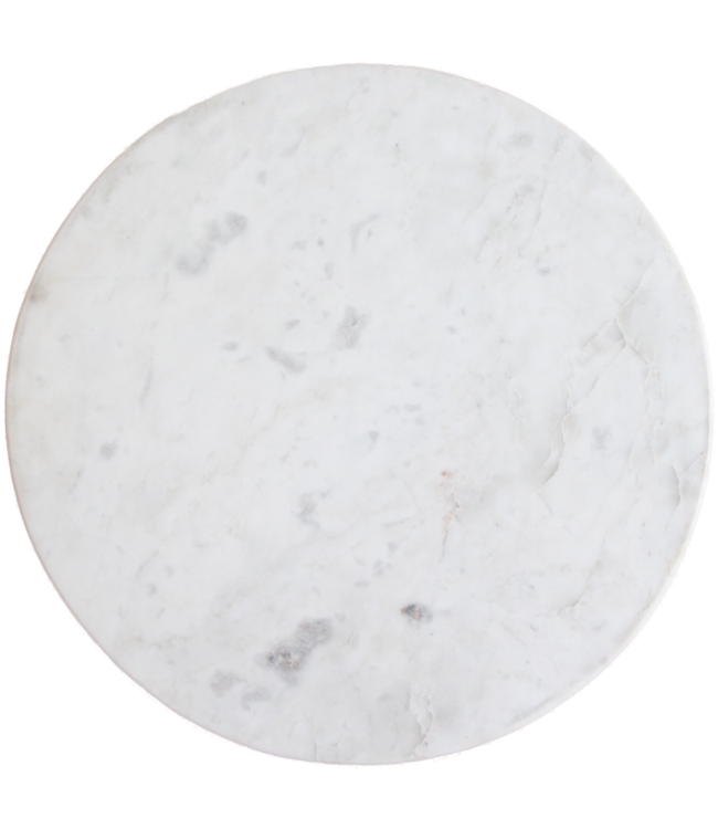 Raw Materials Amsterdam Bijzettafel Malacca | Marmeren | Wit | H50 x D40 cm