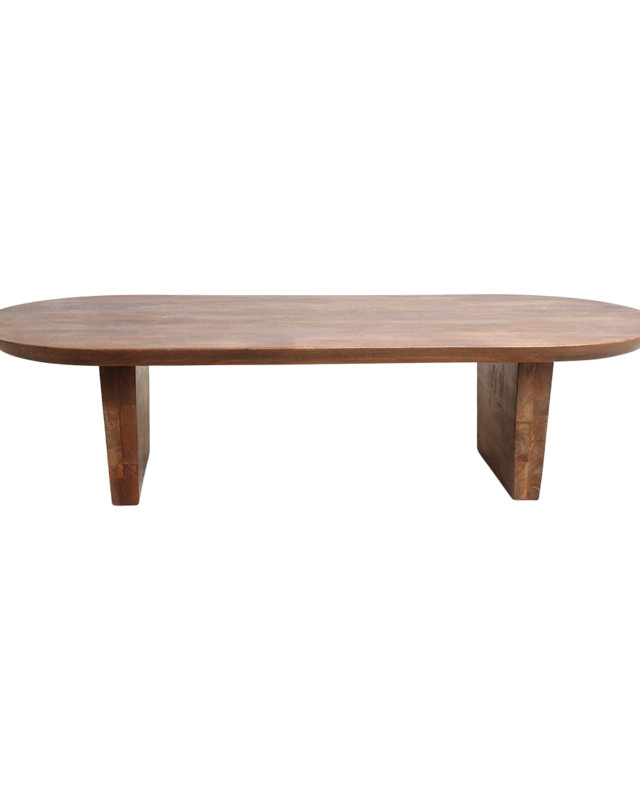 Raw Materials Amsterdam Bullnose | Salontafel | Bruin | L140 x B60 x H35 cm