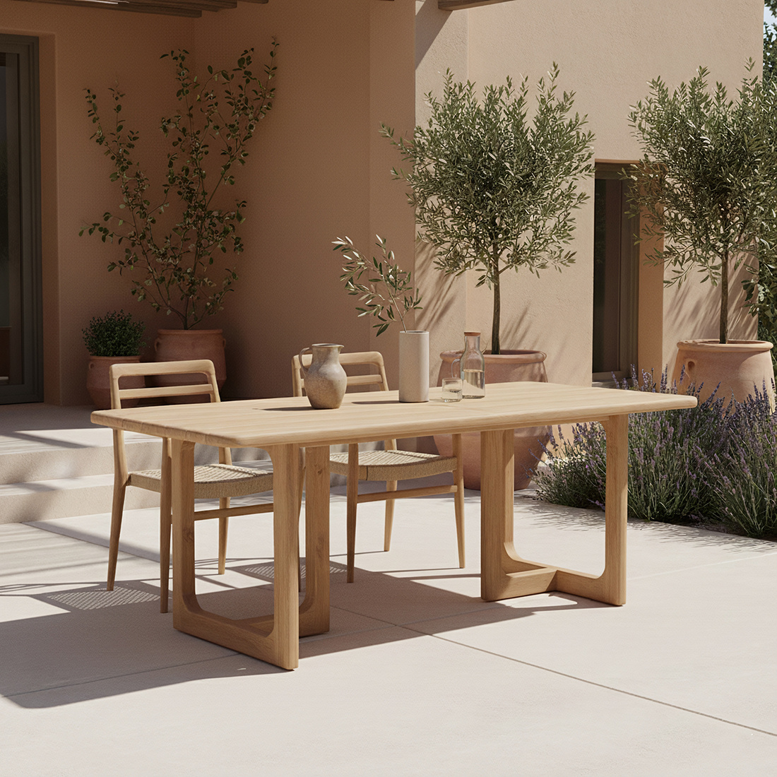 Raw Materials Amsterdam Primavera Tuintafel | Teakhout | H75 x B240 x D90 cm