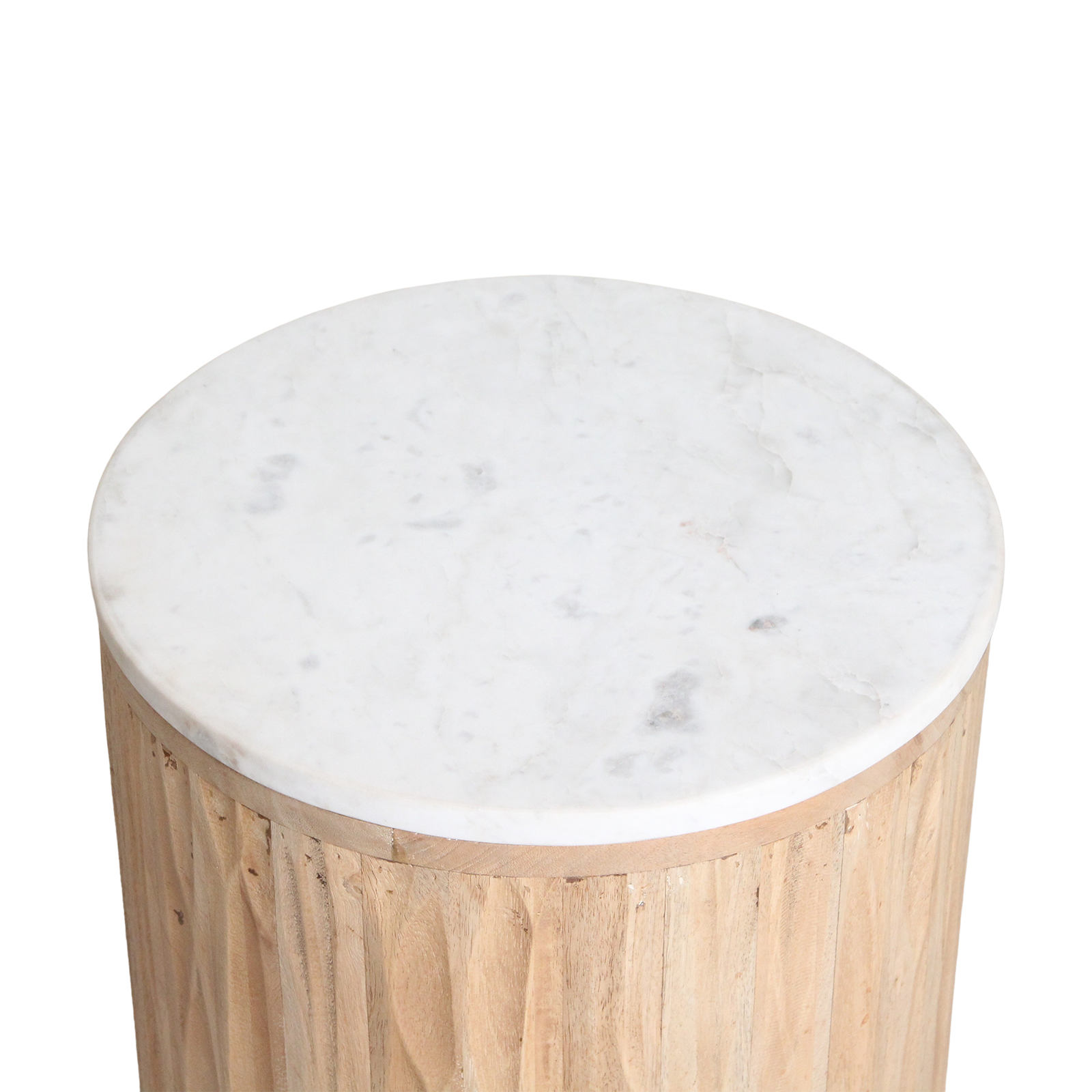 Raw Materials Amsterdam Bijzettafel Malacca | Marmeren | Wit | H50 x D40 cm