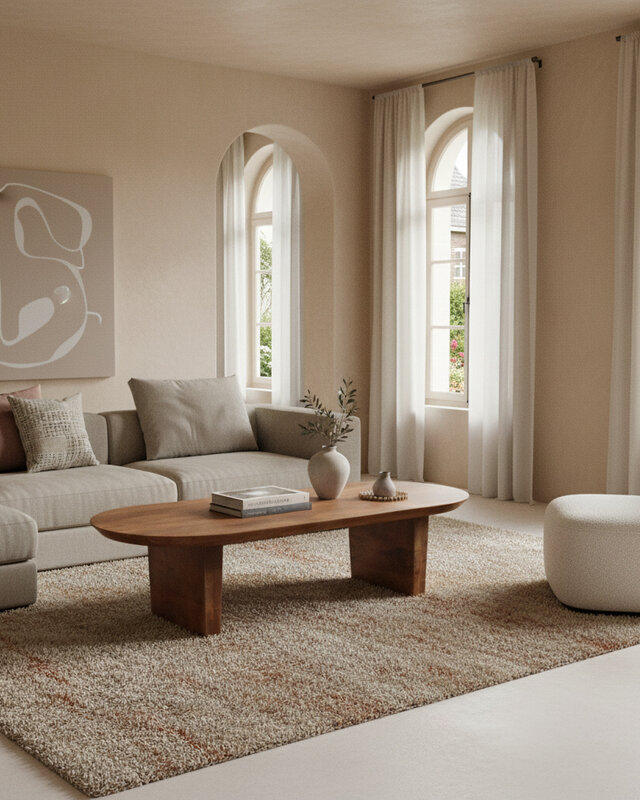 Raw Materials Amsterdam Bullnose | Salontafel | Bruin | L140 x B60 x H35 cm