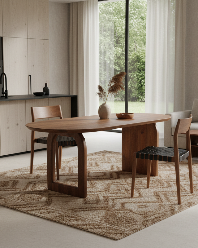 Raw Materials Amsterdam Bullnose Eettafel | Bruin | Mix | H76 x B240 x D90 cm