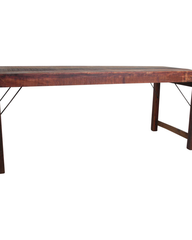 Raw Materials Amsterdam Eettafel | Opklapbaar | Bruin | H76 x B190 x D80 cm