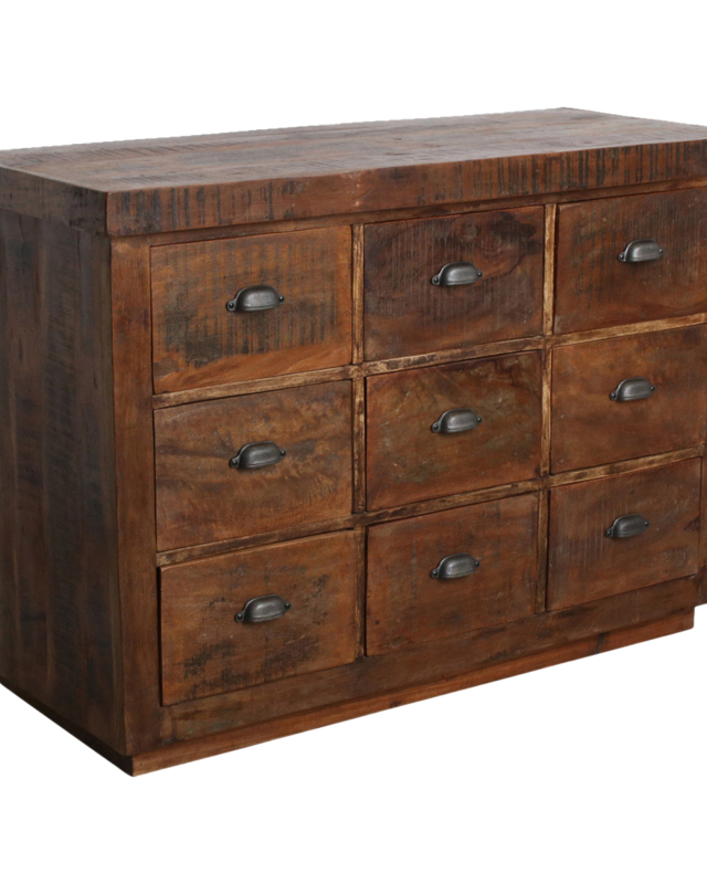 Raw Materials Amsterdam Factory Dressoir | 9 Laden | H80 x B120 x D50 cm