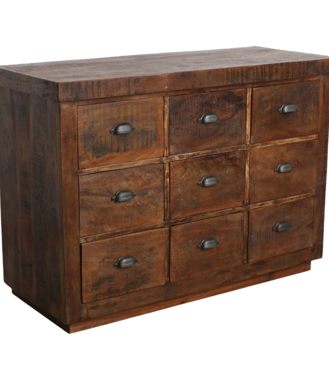 Raw Materials Amsterdam Factory Dressoir | 9 Laden | H80 x B120 x D50 cm