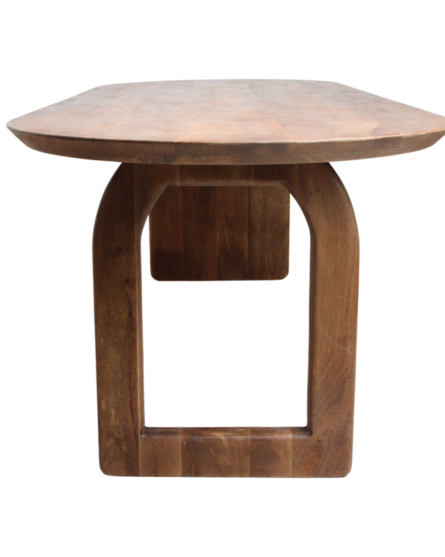 Raw Materials Amsterdam Bullnose Eettafel | Bruin | Mix | H76 x B240 x D90 cm