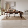 Eettafel | Opklapbaar | Bruin | H76 x B190 x D80 cm
