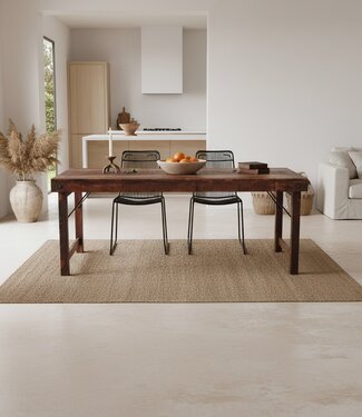 Raw Materials Amsterdam Eettafel | Opklapbaar | Bruin | H76 x B190 x D80 cm