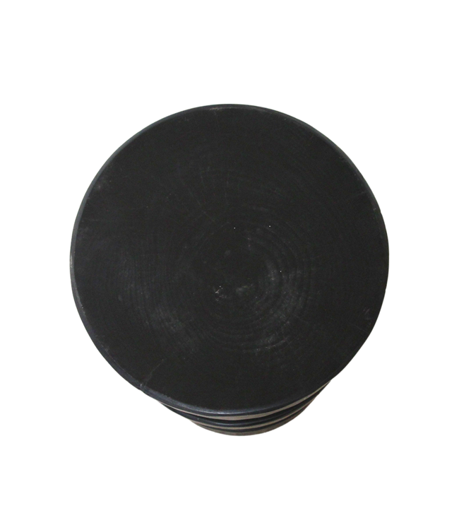 Raw Materials Amsterdam Forma Barkruk Totoma | Zwart | Teakhout | H65 x D30 cm