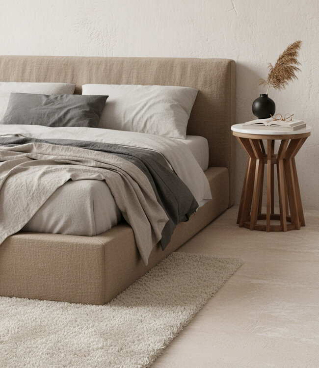 Raw Materials Amsterdam Bijzettafel  Sawarak | Marmer | Wit | H50 x D40 cm