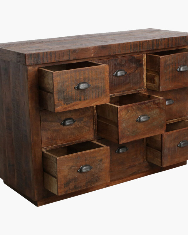 Raw Materials Amsterdam Factory Dressoir | 9 Laden | H80 x B120 x D50 cm