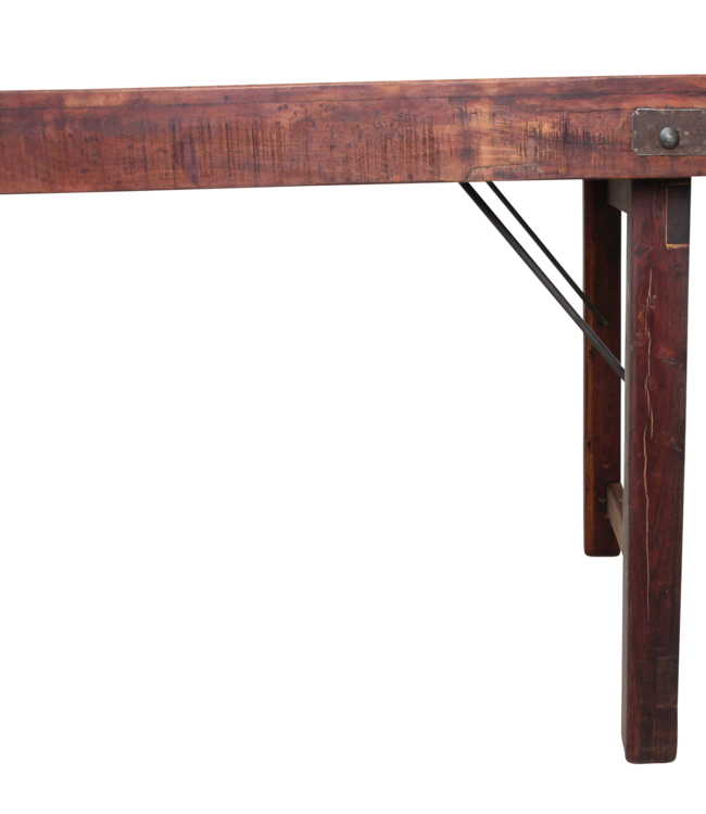 Raw Materials Amsterdam Eettafel | Opklapbaar | Bruin | H76 x B190 x D80 cm