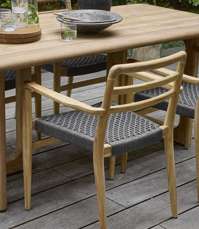 Raw Materials Amsterdam Verano Stoel | Set Van 2 | Armleuning | Zwart | H81 cm