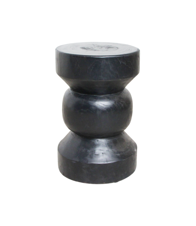 Raw Materials Amsterdam Bijzettafel Ritari | Zwart | Teakhout | H45 x D30 cm