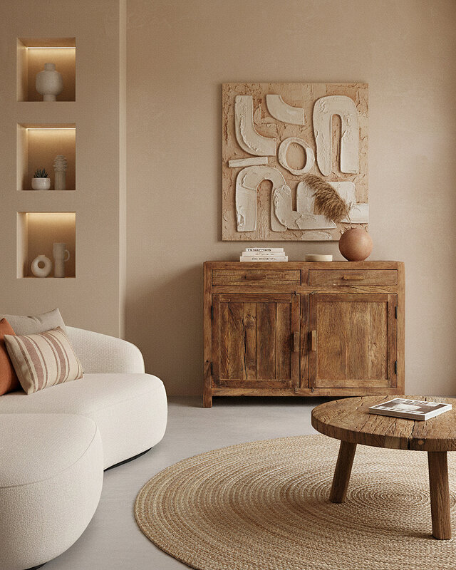 Raw Materials Amsterdam Farmwood Dressoir | 2 Deuren | H90 x B120 x D38 cm