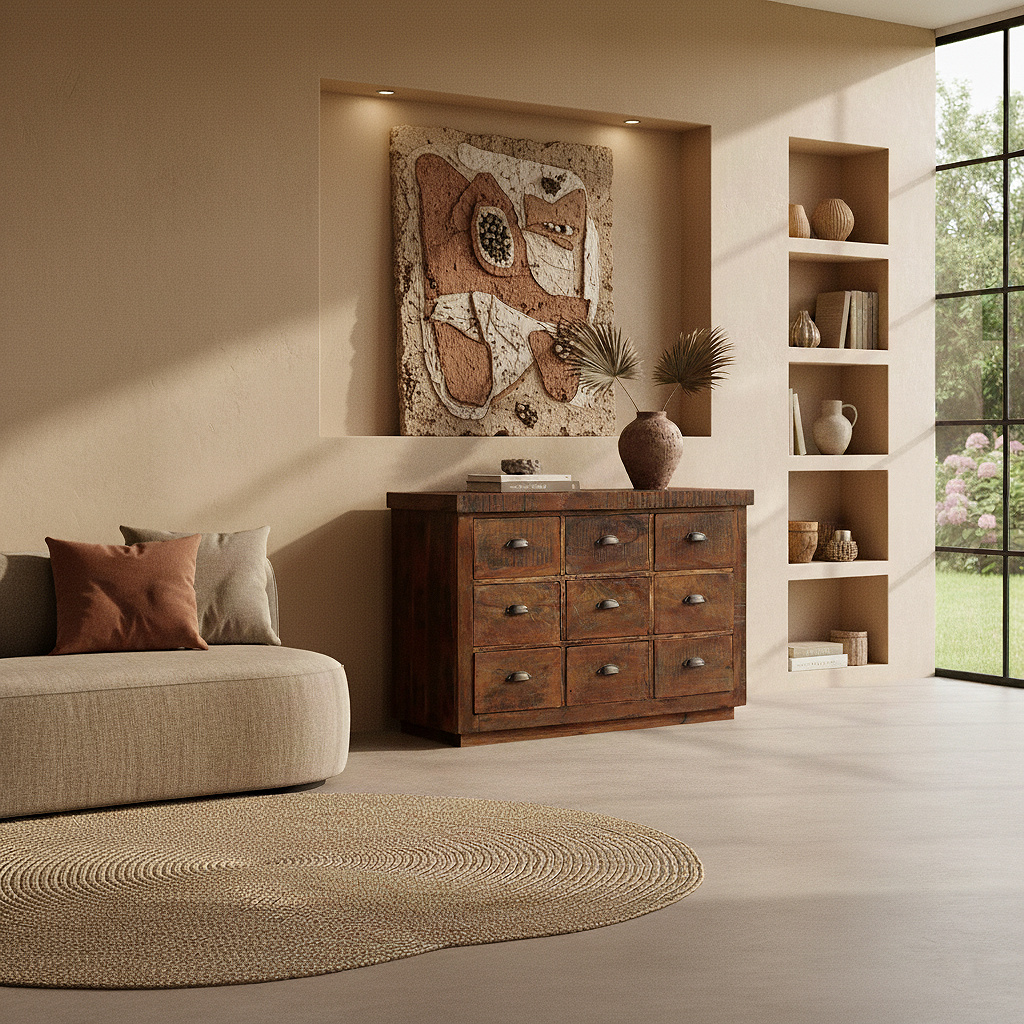 Raw Materials Amsterdam Factory Dressoir | 9 Laden | H80 x B120 x D50 cm