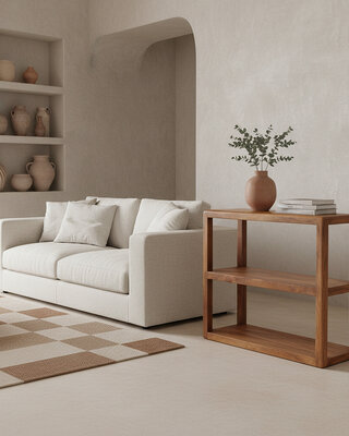 Raw Materials Amsterdam Bullnose | Houten rek | L100 x D38 x B100 cm