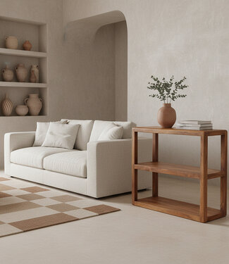 Raw Materials Amsterdam Bullnose | Houten rek | L100 x D38 x B100 cm