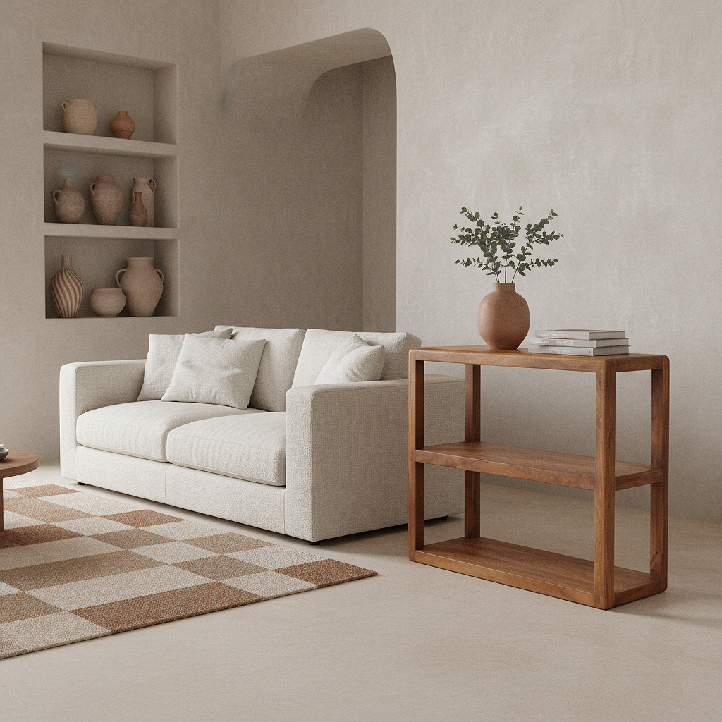 Raw Materials Amsterdam Bullnose | Houten rek | L100 x D38 x B100 cm