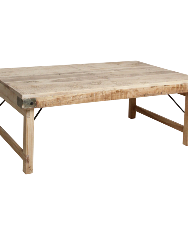 Raw Materials Amsterdam Salontafel | Inklapbaar | Limewash | L120 x B75 x H45 cm