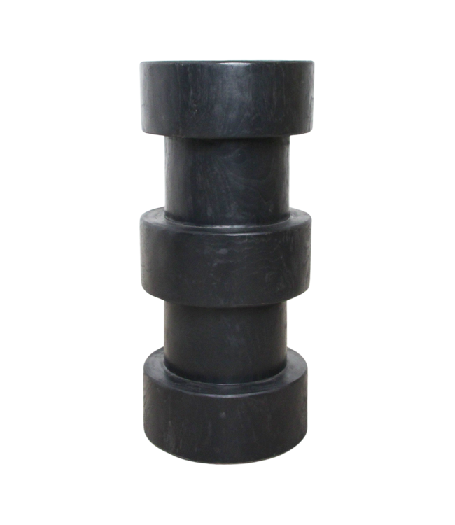 Raw Materials Amsterdam Forma Barkruk Totoma | Zwart | Teakhout | H65 x D30 cm