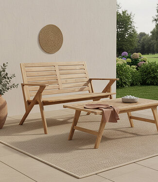Raw Materials Amsterdam Tuinbank Odin | Teak  | L122 cm x B60 x H80 cm