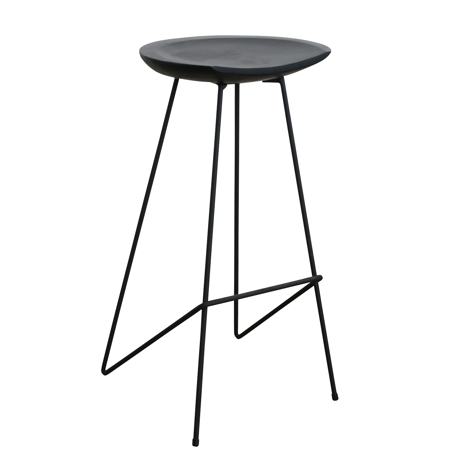 Raw Materials Amsterdam Loft Barkruk | Zwart | H77 x B42 x D41 cm