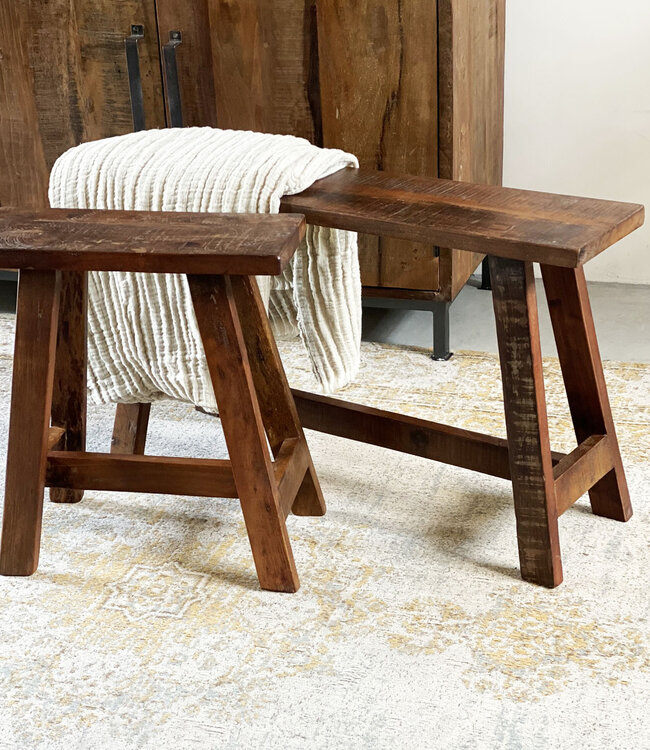 Raw Materials Amsterdam Fabrieks Bushalte Bank | Groot | L85 x B20 x H50 cm