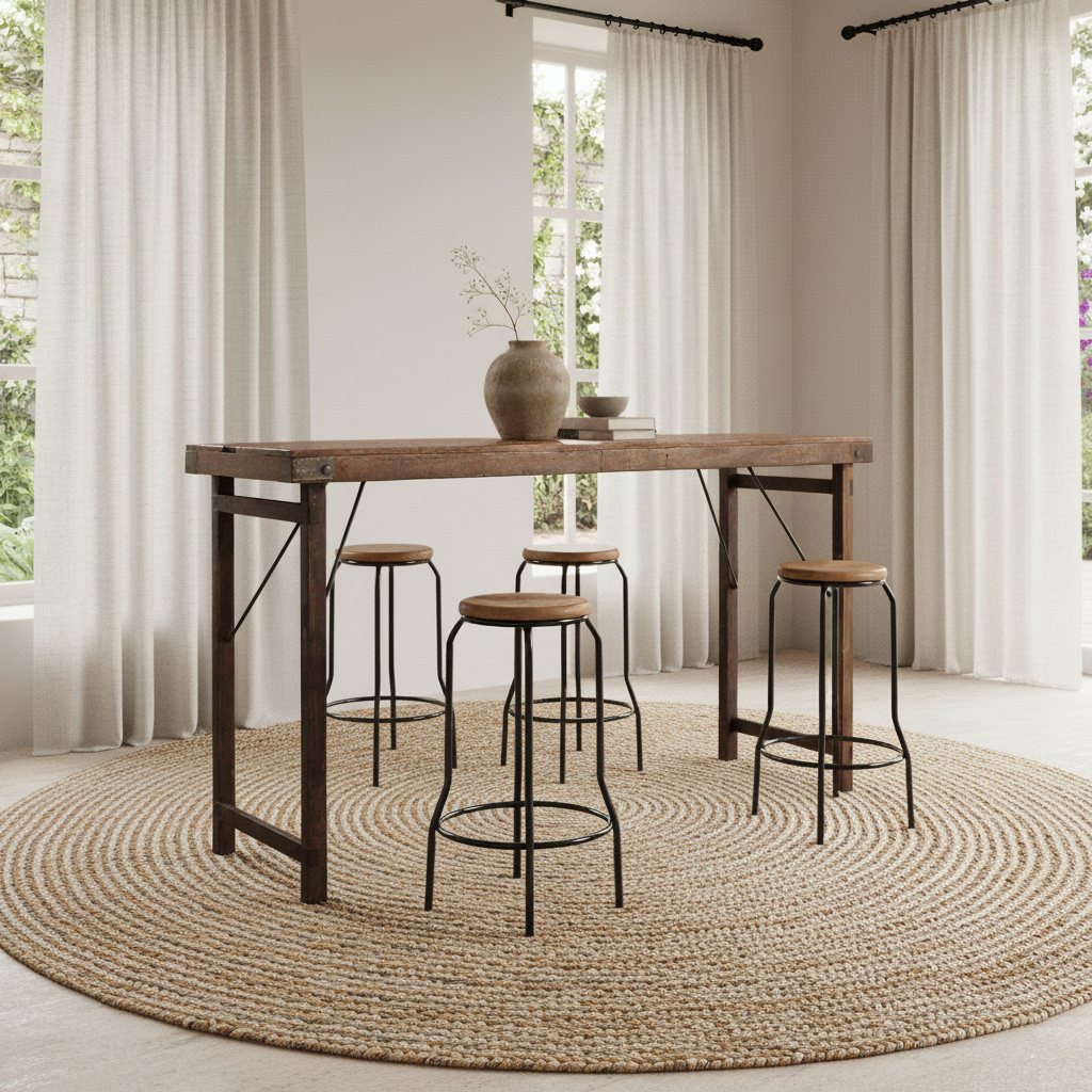Raw Materials Amsterdam Bartafel | Inklapbaar | Bruin | L170 x B60 x H107 cm