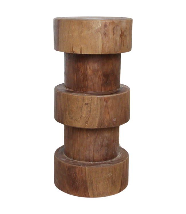 Raw Materials Amsterdam Forma Barkruk Totoma | Naturel | Teakhout | H65 x D30 cm