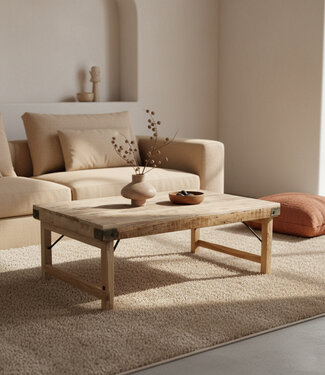 Raw Materials Amsterdam Salontafel | Inklapbaar | Limewash | L120 x B75 x H45 cm