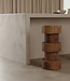 Raw Materials Amsterdam Forma Barkruk Totoma | Naturel | Teakhout | H65 x D30 cm