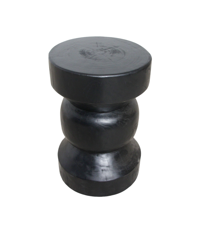 Raw Materials Amsterdam Bijzettafel Ritari | Zwart | Teakhout | H45 x D30 cm