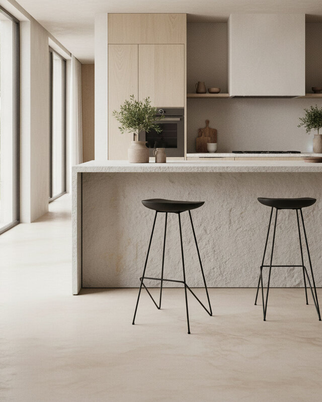 Raw Materials Amsterdam Loft Barkruk | Zwart | H77 x B42 x D41 cm