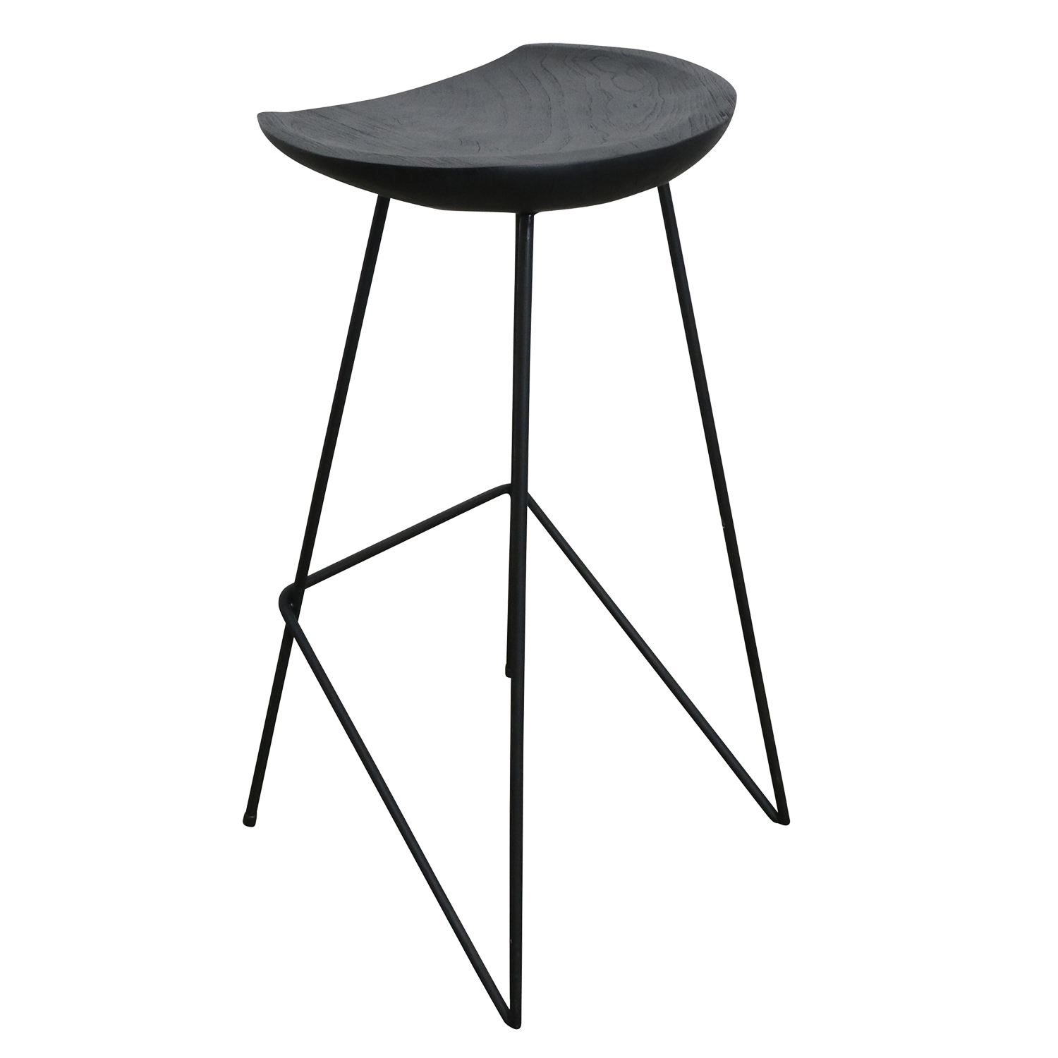 Raw Materials Amsterdam Loft Barkruk | Zwart | H77 x B42 x D41 cm