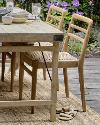 Raw Materials Amsterdam Verano Stoel | Set Van 2 | Naturel | H81 x B61 x D54 cm