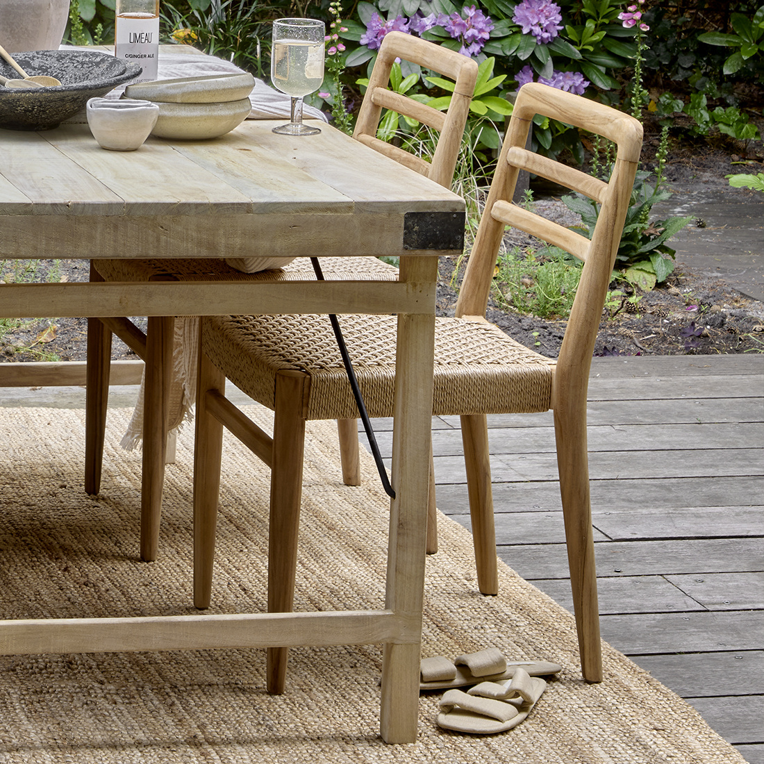 Raw Materials Amsterdam Verano Stoel | Set Van 2 | Naturel | H81 x B61 x D54 cm