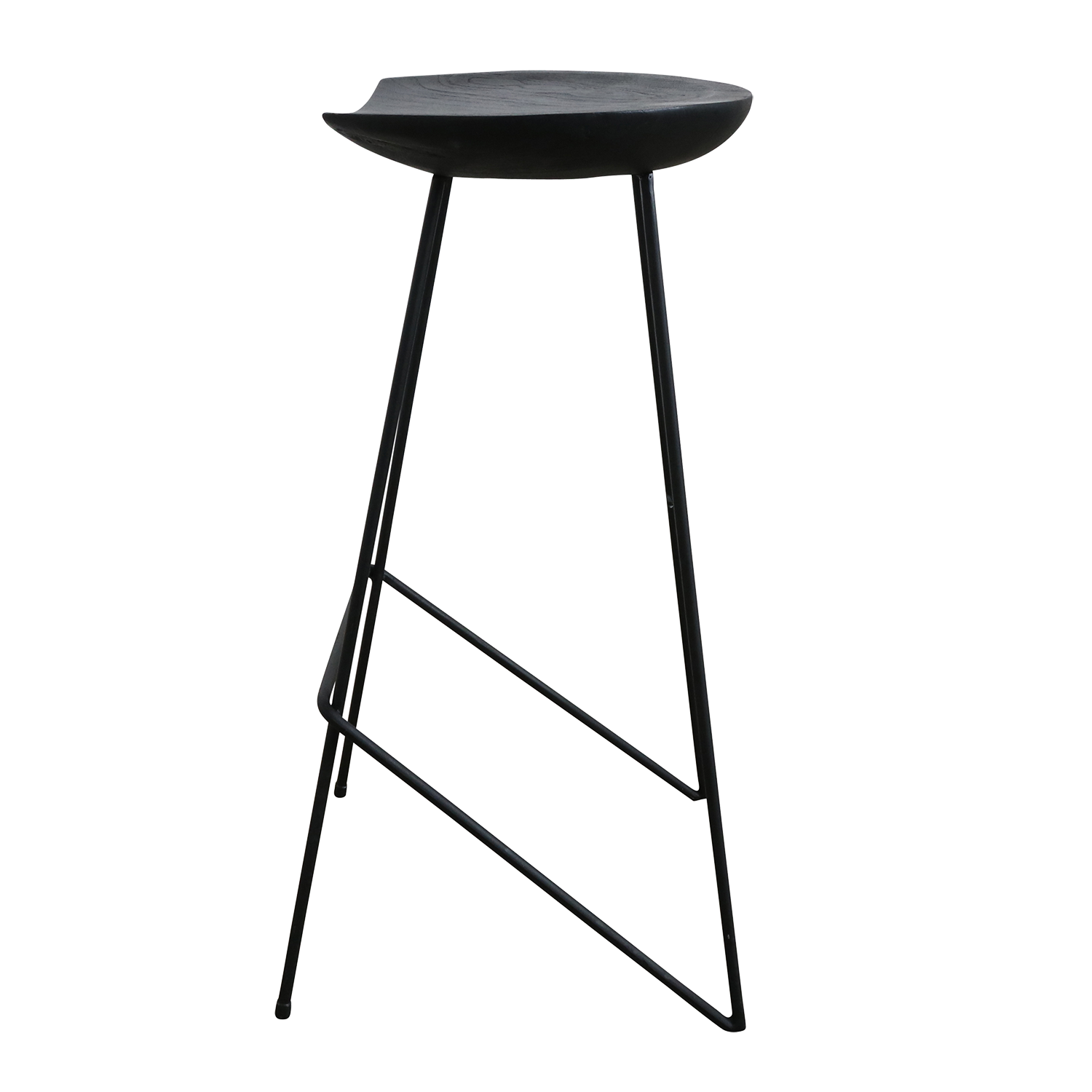 Raw Materials Amsterdam Loft Barkruk | Zwart | H77 x B42 x D41 cm