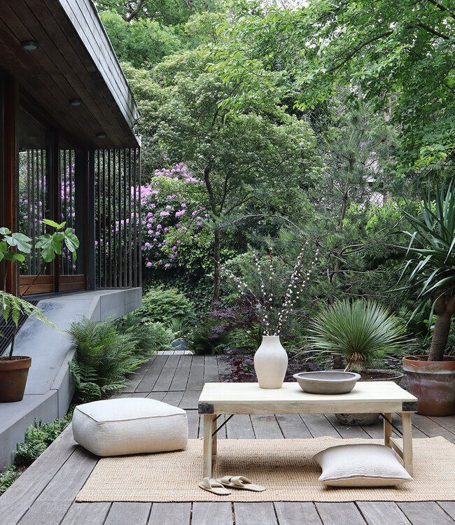 Raw Materials Amsterdam Salontafel | Inklapbaar | Limewash | L120 x B75 x H45 cm