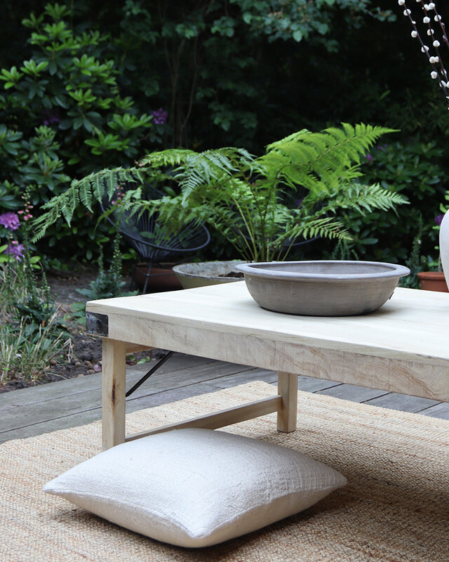 Raw Materials Amsterdam Salontafel | Inklapbaar | Limewash | L120 x B75 x H45 cm